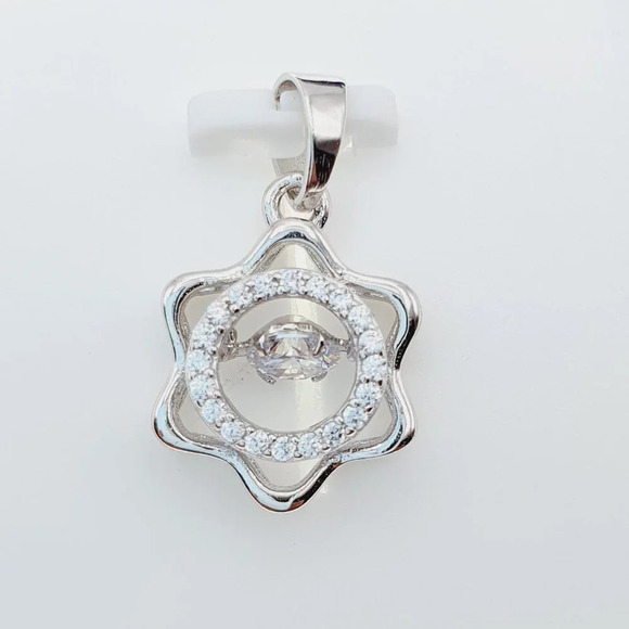 925 Sterling Silver Cubic Zircon Pendant for Women/Girls, US925P1114 - Picture 6 of 7